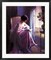 Framed Art Young Woman Reading by a Window by Delphin Enjolras 28 x 23